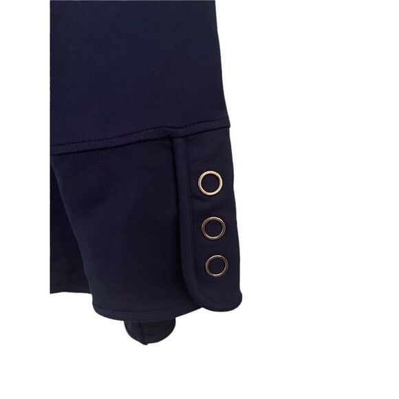 Rafaella OPEN FRONT‎ SNAP DETAIL BLAZER SUIT JACKET NAVY BLUE  M PETITE - Picture 2 of 5